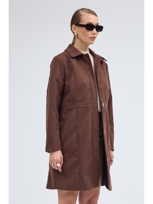 Dikiş Detaylı Tasarım Kaşe Kaban