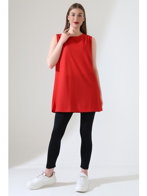 Tals Moda KADIN BİSİKLET YAKA SIFIR KOL TUNİK VE ATLET