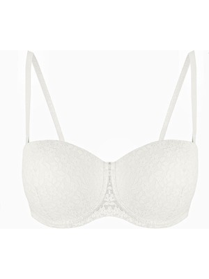 Loya Ekru Nirvana Straplez Destekli Tek Sütyen
