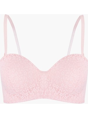 Loya Pembe Nirvana Desteksiz Straplez Tek Sütyen