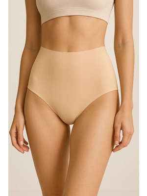 Kadın Yüksek Bel Dikişsiz Lazer Kesim Külot (Beli Lastikli ) 3'lü Set