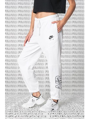 Nike Air Fleece Loose Fit Sweat Pants White Bol Kesim Kadın Eşofman Altı Beyaz