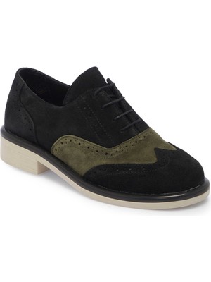 Tergan Siyah Hakiki Süet Deri Kadın Casual Ayakkabı - K24I1AY67309-U2H