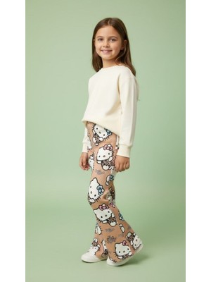 Kız Çocuk Ispanyol Paça Mevsimlik Esnek Rahat Tayt 5-10 Yaş