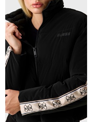 Guess Kapitoneli Logolu Regular Fit Dik Yaka Şişme Mont V5BL11WGYC2 Bayan Mont V5BL11 Wgyc2 Jblk