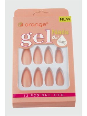 Ds-Derin Orange Yapıştırıcılı Jel Takma Tırnak-Yavruağzı