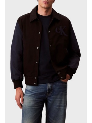 Calvin Klein Pamuklu Regular Fit Logolu Bomber Ceket LV04RD400GUB1 Erkek Ceket LV04RD400G Ub1