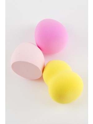 Ds-Derin 3 Adet Yumurta Silindir Makyaj Süngeri-Renkli