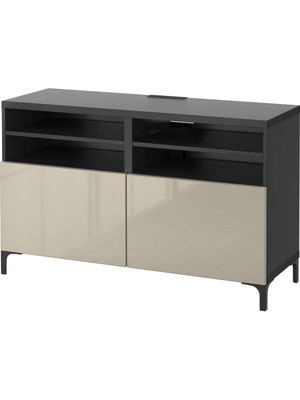 Tv Sehpası, Venge-Parlak Cila-Bej, 120X42X74 Cm, Selsvıken