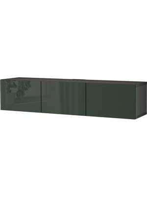 Tv Sehpası, Venge-Koyu Zeytin Yeşili, 180X42X38 Cm, Selsvıken