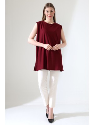 Tals Moda KADIN BİSİKLET YAKA SIFIR KOL TUNİK VE ATLET