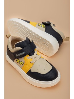 Şirinbebe Şiringenç Erkek Çocuk Spor Ayakkabı Ortopedik Bej Cırtlı