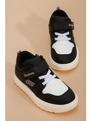 Şirinbebe Şiringenç Erkek Çocuk Spor Ayakkabı Ortopedik Siyah Cırtlı
