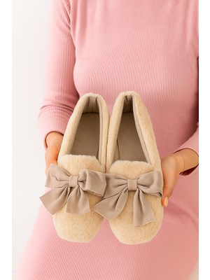 Ultra Yumuşak Peluş Kadın Ev Babeti Ses Yapmaz Hafif Taban Panduf