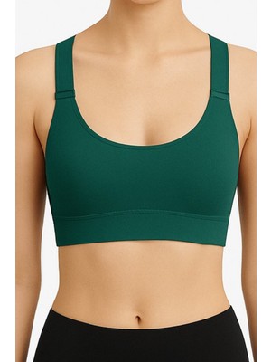 Kadın V Yaka Modal Dikişsiz Ayarlanabilir Askılı Lazer Kesim Bralet Sporcu Sütyeni