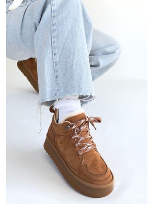 Muden Taba Süet Bağcıklı Bot