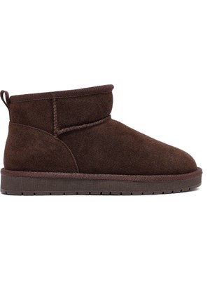 Derimod Kadın Kahverengi Kürklü Süet Deri Teddy Bot 25WFD478210