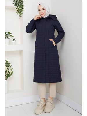 110CM Içi Velboalı Kapitone Mont