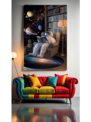 Galaksi Kütüphanesi Ev Duvar Salon Güzellik Salonu Ofis Dükkan Dekarasyon Kanvas Tablo