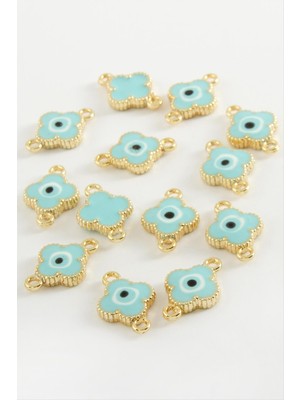 Zengezur Çiçek Çift Kulplu Mineli Bileklik ve Kolye Ucu Aparatı 1 Adet-Beyaz