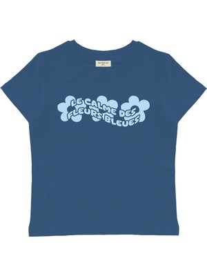 Fleurs Baskılı Baby Tee Crop Top