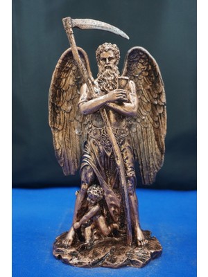 Kronos Heykel Biblo Tasarım – 26 cm Mitolojik Obje, Hediyelik ve Ev Dekor Ürünü Bakır