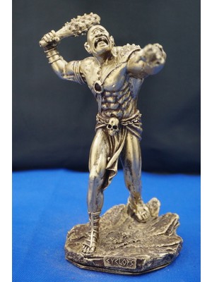 Kiklop (Tepegöz) Biblo Mitolojik Tasarım – Cyclops Heykel 21 cm Ev Dekor & Hediyelik Aksesuar Altın