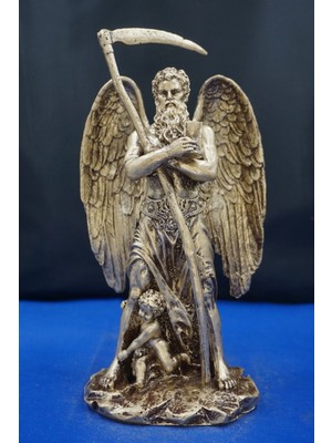 Kronos Heykel Biblo Tasarım – 26 cm Mitolojik Obje, Hediyelik ve Ev Dekor Ürünü Altın