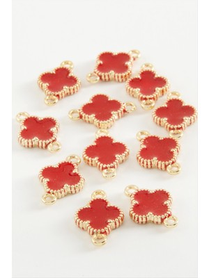 Zengezur Çiçek Çift Kulplu Mineli Bileklik ve Kolye Ucu Aparatı 1 Adet-Açık Pembe