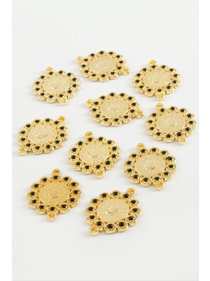 Zengezur Çeyrek Taşlı Bileklik ve Kolye Ucu Aparatı 1 Adet-Yeşil