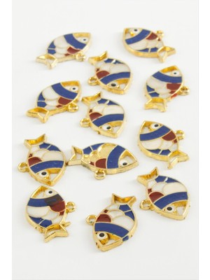 Zengezur Balık Tek Kulp Mineli Bileklik ve Kolye Ucu Aparatı 1 Adet-Sarı