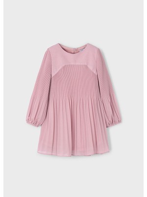 Mayorak 4922-38 Kız Çocuk Pembe Şifon Elbise