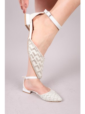 Ecgın Inci Taş Detaylı Bilekten Bağlı Babet Sedef