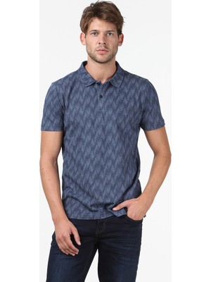 Kip Lacivert Pamuk Karışımlı T-Shirt