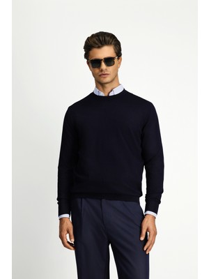 Bisiklet Yaka Regular Fit Triko Kazak