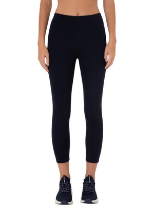 Kadın Lacivert Yüksek Bel Toparlayıcı Günlük Tayt