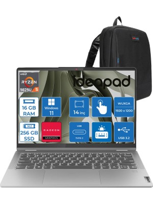 Lenovo Ideapad Flex5 14ABR8 Amd Ryzen 5 5625U  16GB 256GB SSD 14" Wuxga (1920X1200) IPS 300NITS WIN11HOME Dokunmatik +Lenovo® Digital Pen Taşınabilir Bilgisayar 82XX00JTTXH01+ZETTAÇANTA