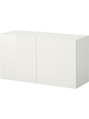 Duvar Dolabı, Beyaz-Parlak Cila, 120X42X64 Cm, Selsvıken