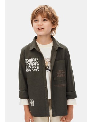 Planet Erkek Gömlek - Yeşil Haki