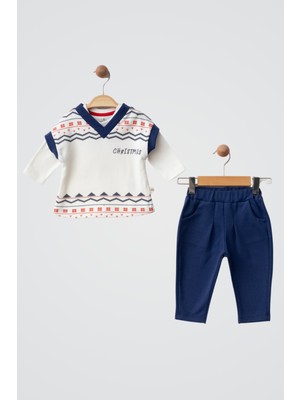 3'lü Erkek Bebe Takım - Indigo