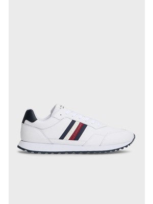 Tommy Hilfiger Logolu Deri Sneaker Ayakkabı Erkek Ayakkabı FM0FM05637 Ybs