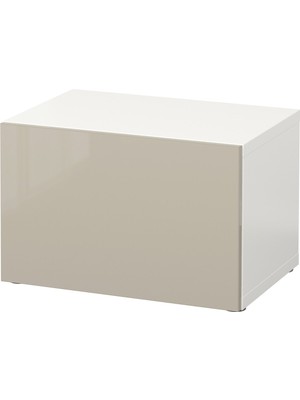 Raf Ünitesi, Beyaz-Parlak Cila-Bej, 60X40X38 Cm, Selsvıken