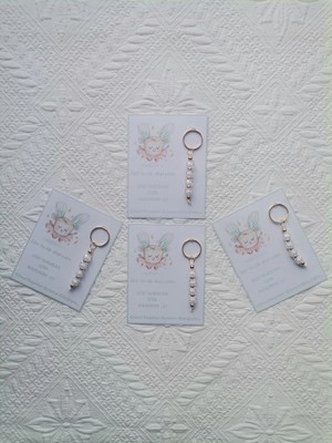 24 Adet Kişiye Özel Ilk Dişim Çıktı,diş Mevlidi, Diş Buğdayı Dağıtmalık Beyaz Anahtarlık Hediyelik