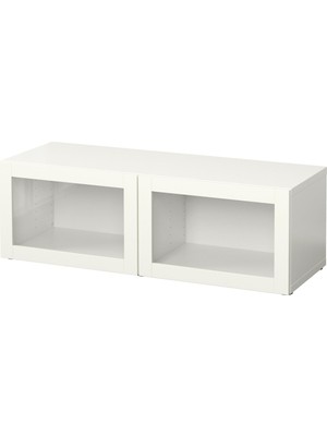 Raf Ünitesi, Beyaz-Şeffaf Cam, 120X40X38 Cm, Sındvık