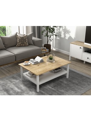 Hunerika Mira Orta Sehpa - Wood Beyaz/legnano