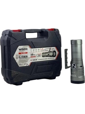 Wison WS-15500 Profesyonel Uzun Menzilli El Feneri | 13.000 Lümen – 130W – 32.000 Mah