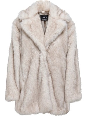 Only Onldawn 15348976 Lıfe Kadın Faux Fur Kaban S Orta Kalınlık Kumaş Düz Desenli Şık Tasarım