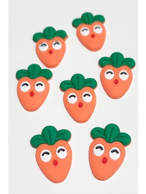 Zengezur Havuç Silikonlu Figür 1 Adet-Turuncu