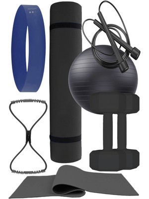Elya Pilates Tüm Vücut Fitnessı Için Ideal Pilates Seti - Mindere, Dambıla ve Daha Fazlasına Sahip!