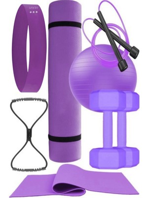 Tüm Vücut Fitnessı İçin İdeal Pilates Seti - Mindere, Dambıla ve Daha Fazlasına Sahip!